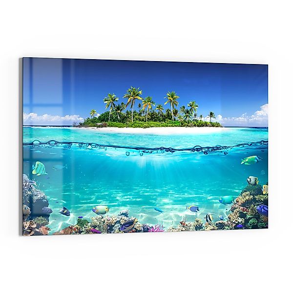 DEQORI Glasbild 'Insel im tropischen Meer', günstig online kaufen