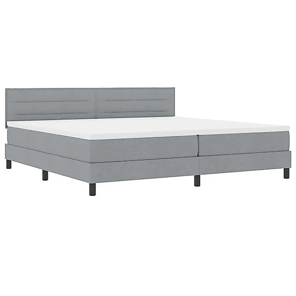 vidaXL Boxspringbett mit Matratze Hellgrau 200 x 200 cm Stoff 3342156 günstig online kaufen