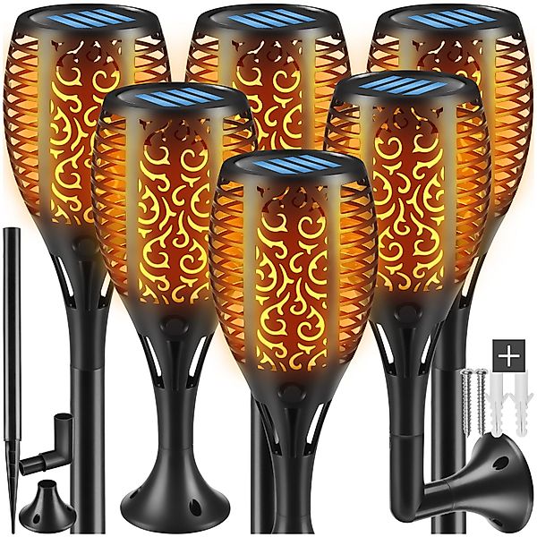 tectake LED Gartenstrahler 6er Set Solarleuchten, günstig online kaufen