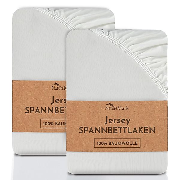 NatureMark Spannbettlaken 2er Pack Jersey Spannbettlaken, günstig online kaufen