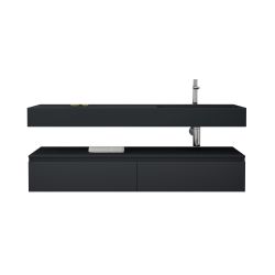 doporro Badmöbel-Set Waschtisch mit Unterschrank 150cm günstig online kaufen