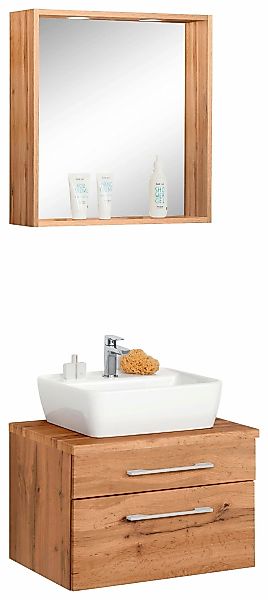 welltime Badmöbel-Set "Davos" 2 Stk. tlg. mit rechteckigem Waschbecken günstig online kaufen