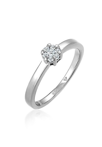 Elli DIAMONDS Verlobungsring Diamant Weiß Brillantschliff (0.12 ct) 585 Wei günstig online kaufen