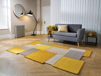 FLAIR RUGS Wollteppich "Abstract Collage, 100% Wolle" rechteckig 11 mm Höhe günstig online kaufen