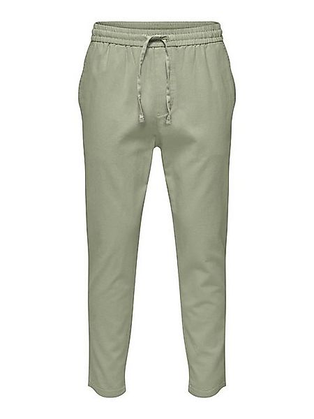 ONLY & SONS Stoffhose Leinen Baumwolle Stoffhose mit Tunnelzug ONSLINUS 505 günstig online kaufen