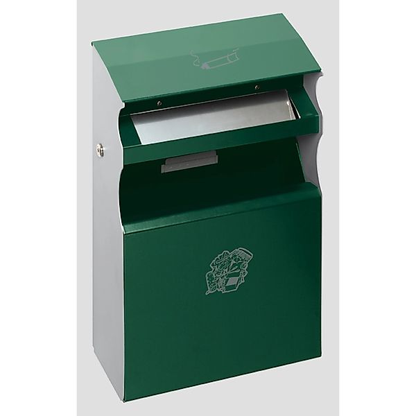 PROREGAL Eckiger Kombiascher Mit Einwurfblende 15 Liter HxBxT 54 x 30 x 14 günstig online kaufen