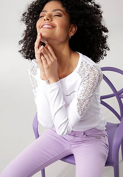 KangaROOS Langarmshirt Langarm, sehr figurbetonte Passform, aus Rippware günstig online kaufen