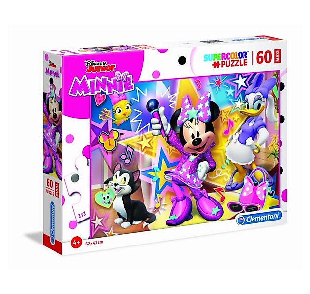 Clementoni® Puzzle CLEMENTONI Puzzle Minnie Mouse MAXI 60 Teile, Puzzleteil günstig online kaufen