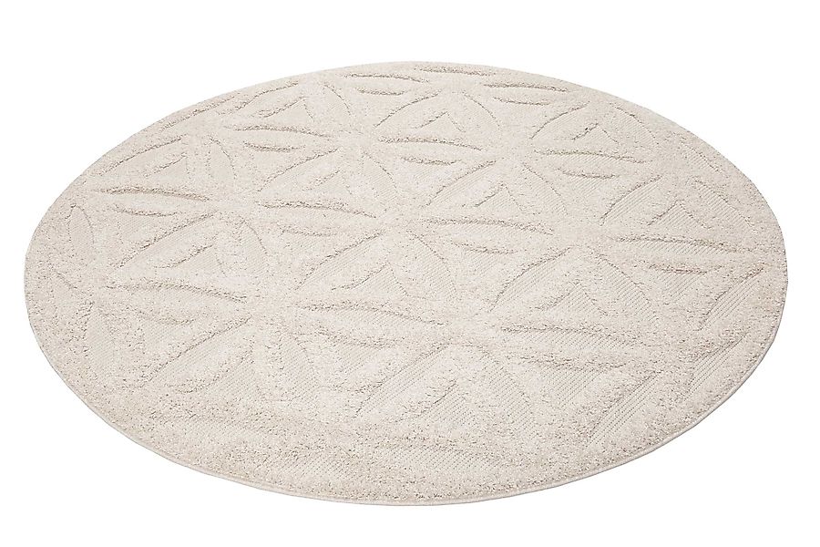 Esprit Outdoorteppich »Shake, ESP54232«, rund, 2 mm Höhe, Hoch-Tief-Effekt, günstig online kaufen
