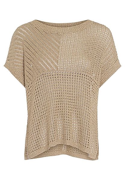 MARC AUREL Rundhalspullover aus Lurex-Ajour günstig online kaufen