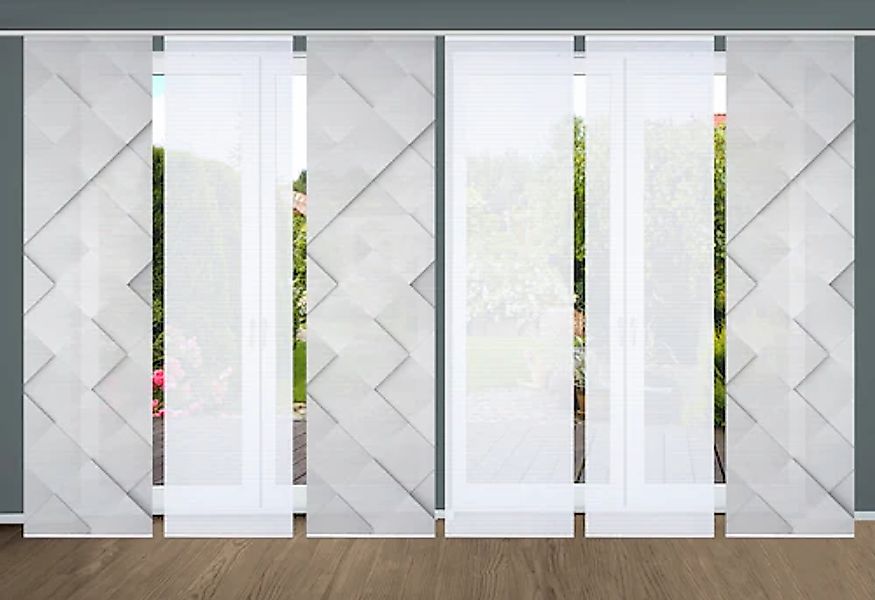 HOME in green Schiebegardine »SYLVIA« Paneelwagen 6 Stk. tlg. SET DIGITALDR günstig online kaufen