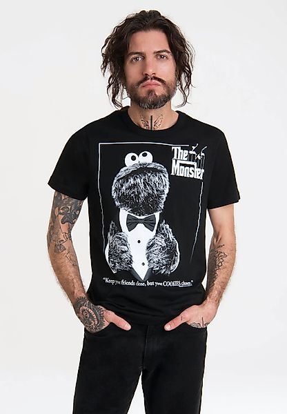 LOGOSHIRT T-Shirt "Sesamstrasse - Krümelmonster Pate", mit lizenziertem Pri günstig online kaufen
