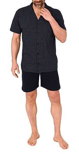 Normann Pyjama Herren kurzarm Schlafanzug Shorty Pyjama zum durchknöpfen günstig online kaufen