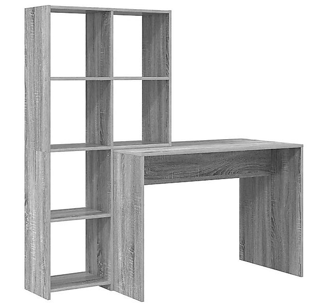 vidaXL Schreibtisch Schreibtisch Graues Sonoma 138,5 x 55 x 143 cm Holzwerk günstig online kaufen