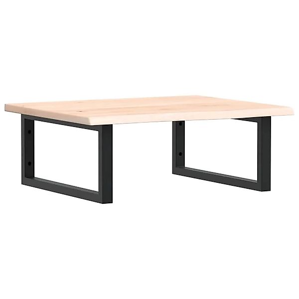 vidaXL Waschtischplatte mit Halterung Stahl und Massivholz Eiche 3302593 günstig online kaufen