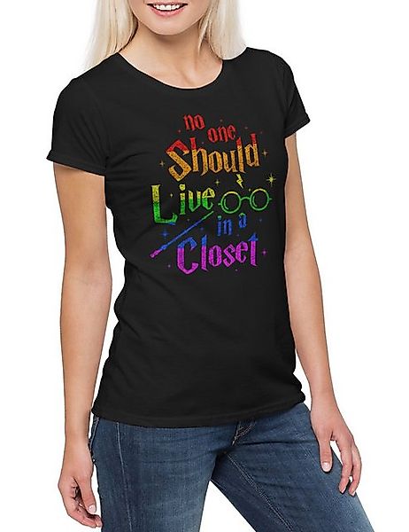 Urban Backwoods Print-Shirt No One Should Live In A Closet Damen T-Shirt Ga günstig online kaufen