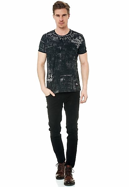 Rusty Neal T-Shirt mit modernem Print günstig online kaufen