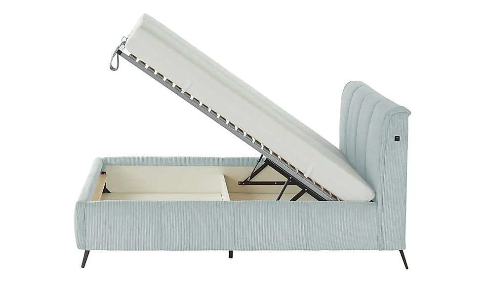 pop Polsterbett mit Bettkasten Pamela ¦ blau ¦ Maße (cm): B: 180 H: 113 Bet günstig online kaufen