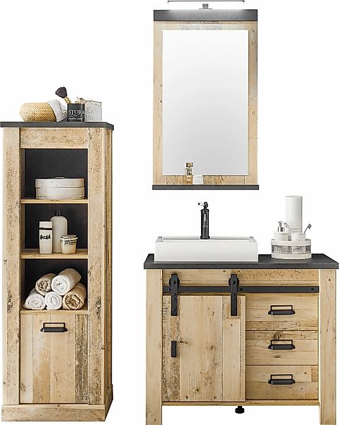 Home affaire Badmöbel-Set "SHERWOOD, Bad im modernen Design, 3-teiliges Bad günstig online kaufen