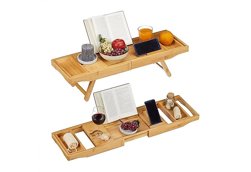 relaxdays Badewannenablage & Serviertablett 2in1 günstig online kaufen