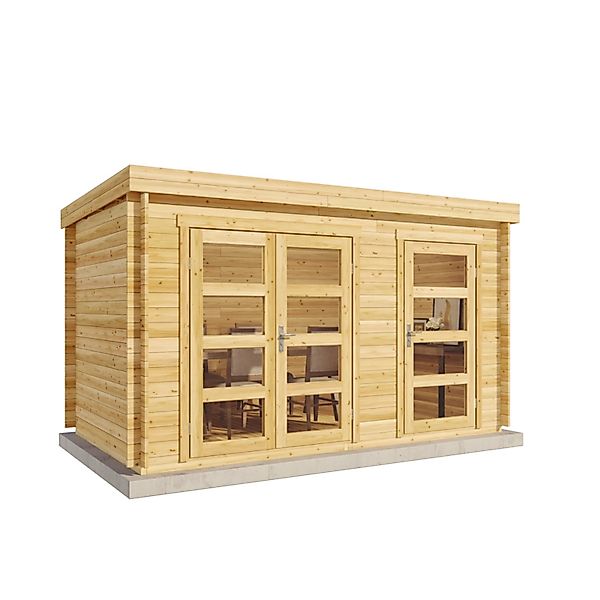 Alpholz Gartenhaus Set Paloma Grande Naturbelassen 404x234cm inkl. Dacheind günstig online kaufen