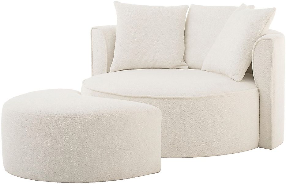 LeGer Home by Lena Gercke XXL-Sessel »ISALIE, Rundsessel mit Hocker, Lesese günstig online kaufen