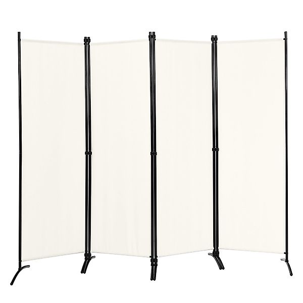 COSTWAY Paravent 4-teilig Raumteiler, Klappbar, Metallrahmen, günstig online kaufen