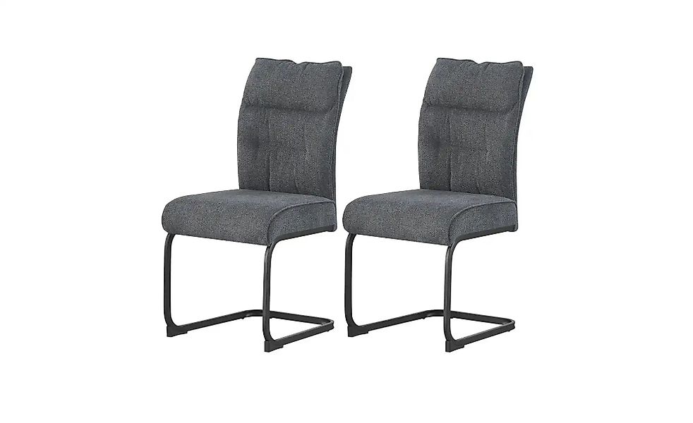 Schwingstuhl 2er-Set   ¦ grau ¦ Maße (cm): B: 47 H: 94 Stühle > Schwingstüh günstig online kaufen