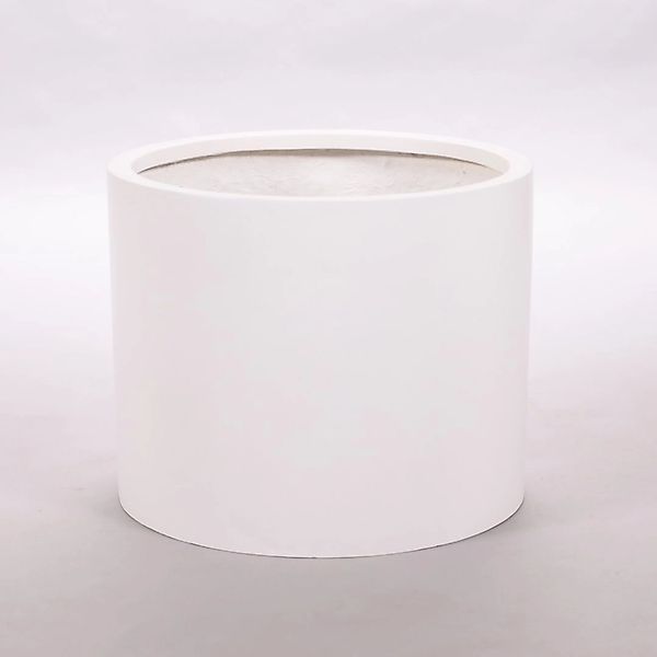 Elegant Einrichten Pflanzkübel Fiberglas Zylindrisch D40xH30cm Perlmutt-Wei günstig online kaufen