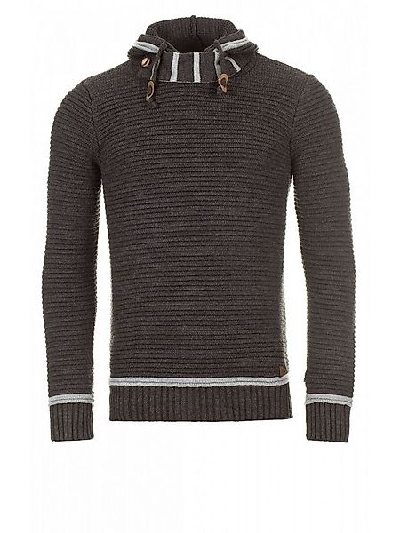 Yazubi Rundhalspullover Strick Kapuzenpullover 129 mit Kapuze günstig online kaufen