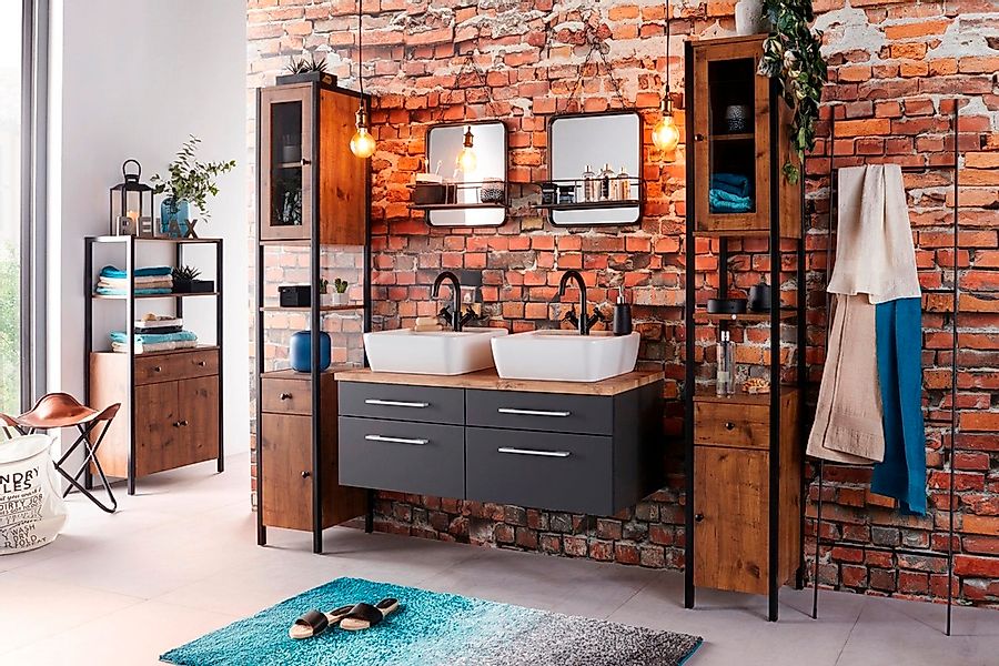 welltime Waschbeckenunterschrank Davos Badmöbel, Waschtisch inkl. günstig online kaufen