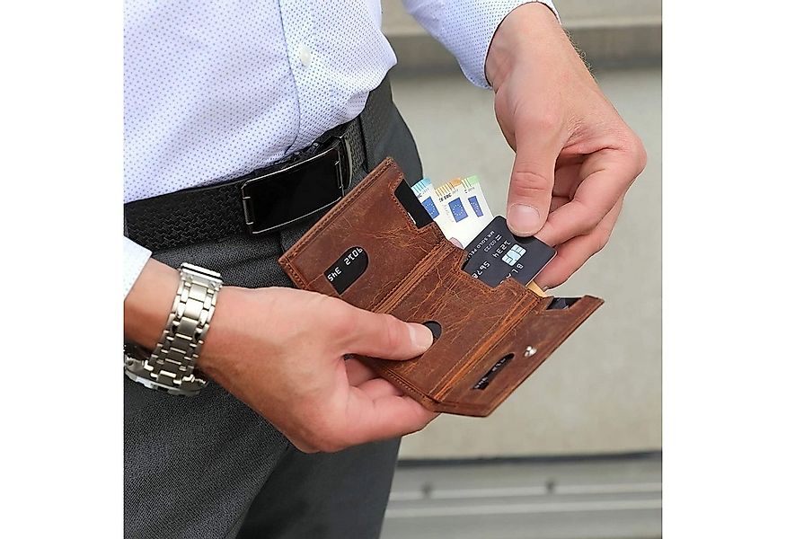 Solo Pelle Brieftasche Slim Wallet mit Münzfach [12 Karten] Slimwallet Riga günstig online kaufen