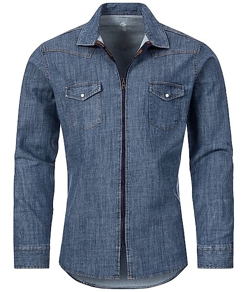 Rock Creek Jeanshemd Herren Jeanshemd Blau günstig online kaufen