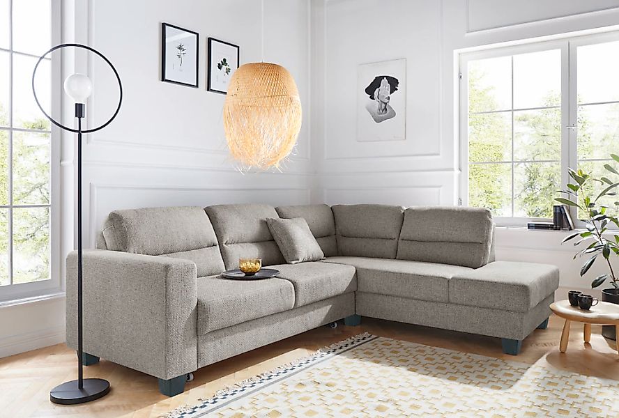 TRENDMANUFAKTUR Ecksofa "Chamber, zeitlos&modern, hoher Sitzkomfort, Breite günstig online kaufen