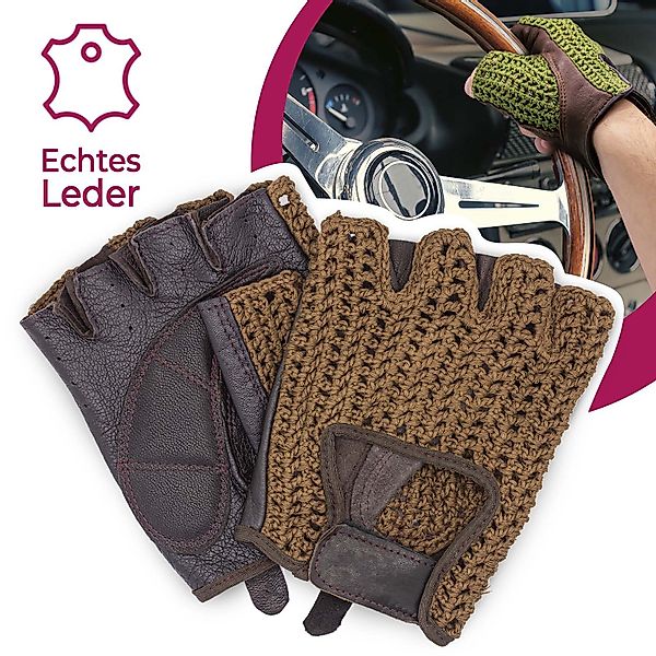 Adapter Universe Lederhandschuhe Autofahrer Handschuhe Retro günstig online kaufen