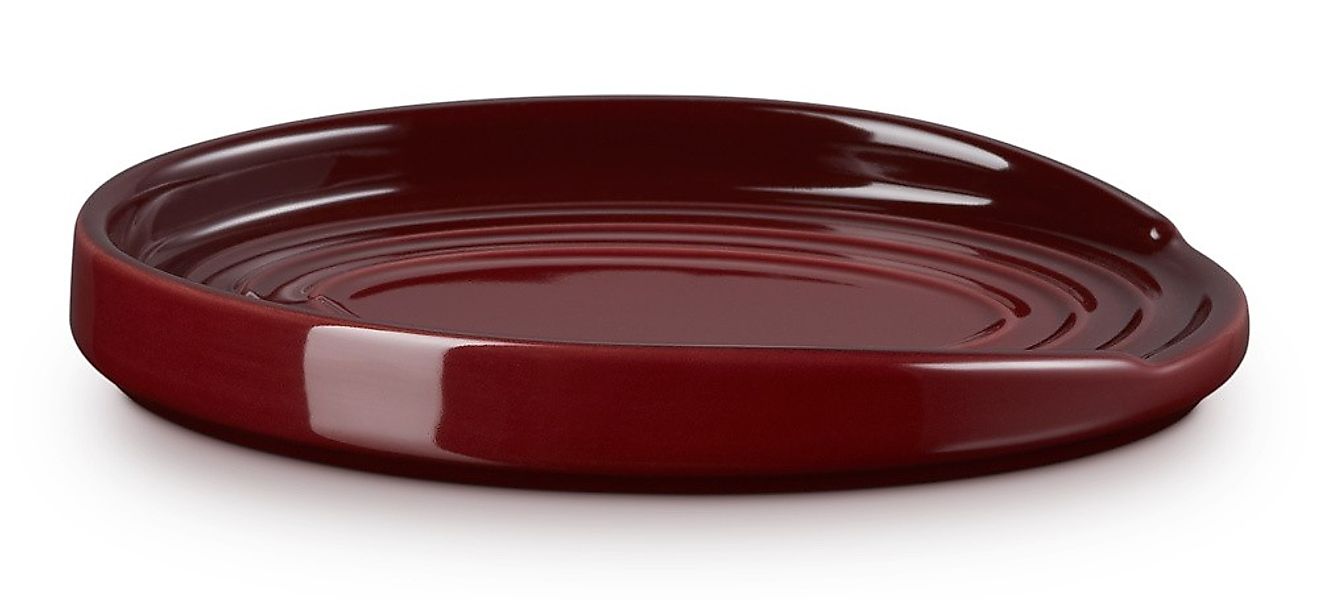 Le Creuset Kochlöffelablage Oval Kochlöffelhalter Steinzeug Garnet (Rhone) günstig online kaufen