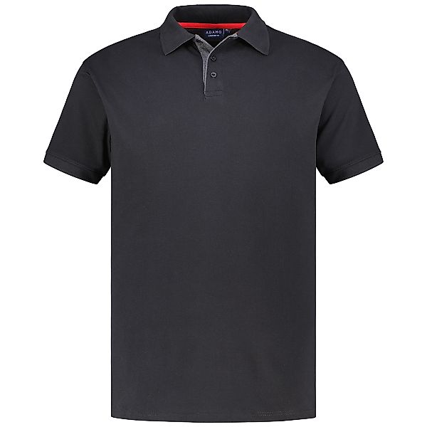 ADAMO Poloshirt mit Kontrastdetails Farbe schwarz Größe: 10XL günstig online kaufen