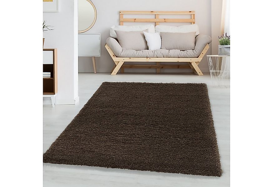 Carpettex Hochflor-Teppich Unicolor - Einfarbig, Läufer, Höhe: 30 mm, Teppi günstig online kaufen