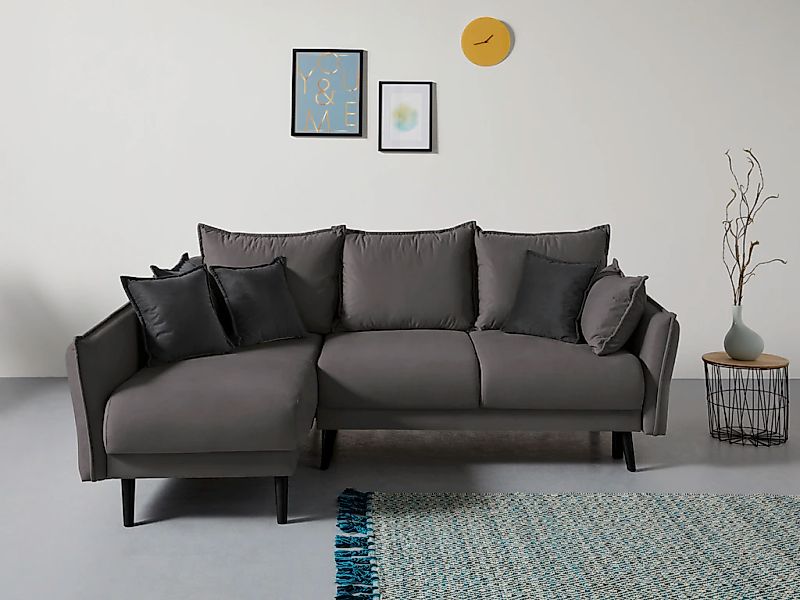 Home affaire Ecksofa "Asra L-Form" incl. Bettfunktion und Bettkasten, Seite günstig online kaufen