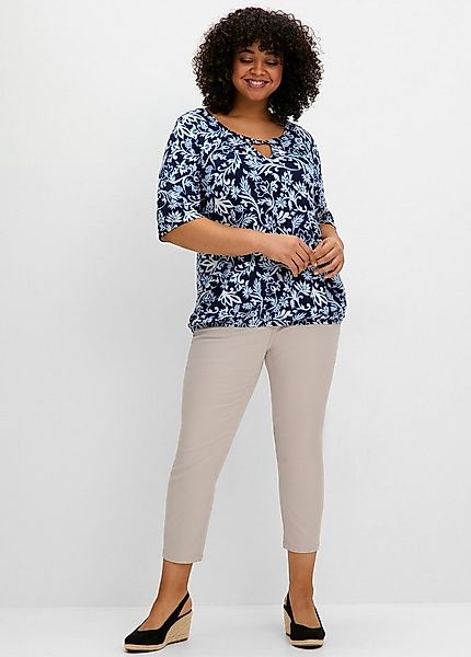 Sheego T-Shirt Shirt . mit Alloverprint und Cut-out vorn günstig online kaufen