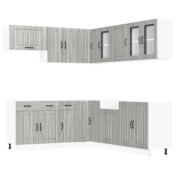 vidaXL 11 Tlg Küchenschrank-Set Lucca Grau Sonoma Holzwerkstoff 3314927 günstig online kaufen