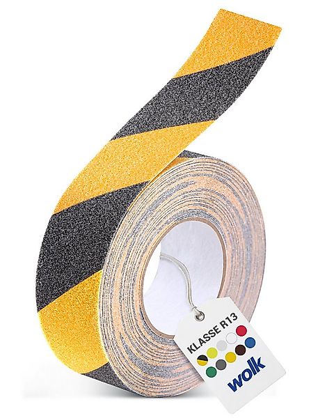 wolk Klebeband Antirutschband, Farbe: gelb/schwarz, 2,5 cm x 18,3 m (BxL) günstig online kaufen
