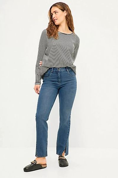 Studio Untold Funktionshose Jeans Straight Fit Saumschlitz 5-Pocket günstig online kaufen