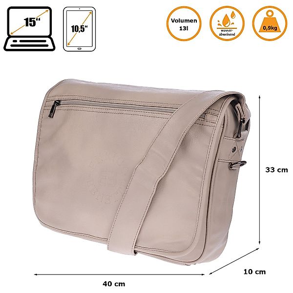 Christian Wippermann Umhängetasche XXL Notebooktasche Laptoptasche günstig online kaufen