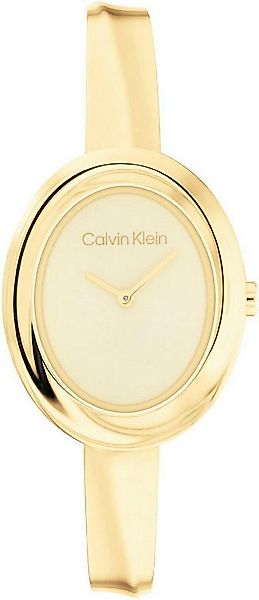 Calvin Klein Quarzuhr Twisted Bezel 25100056, Armbanduhr, Damenuhr, Edelsta günstig online kaufen