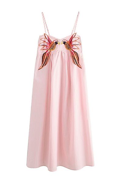 Next Midikleid Besticktes Midikleid, tropisches Vogelmuster (1-tlg) günstig online kaufen
