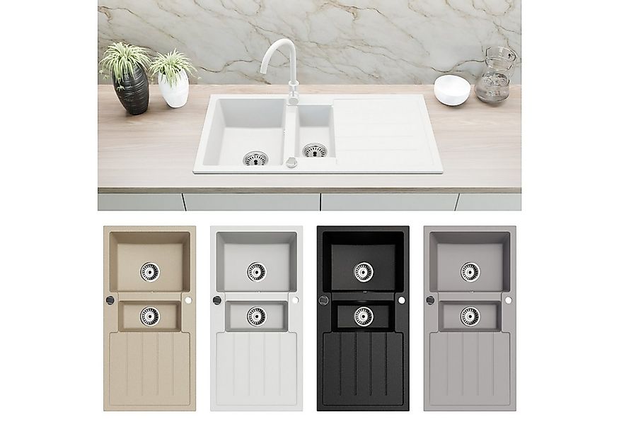 Faizee Möbel Granitspüle Granitspüle Spülbecken Küchenspüle Einbauspüle 100 günstig online kaufen
