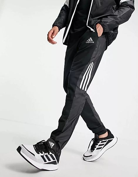 adidas – Lauf-Jogginghose in Schwarz mit BOS-Logo günstig online kaufen