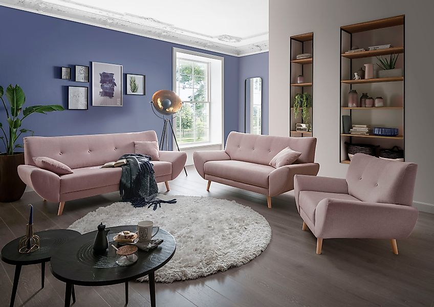 Home affaire Polstergarnitur Basta, (3-tlg), Komfortable günstig online kaufen