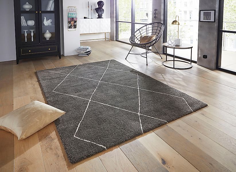ELLE DECORATION Teppich "Massy" rechteckig 14 mm Höhe Kurzflor, Teppich, Mo günstig online kaufen